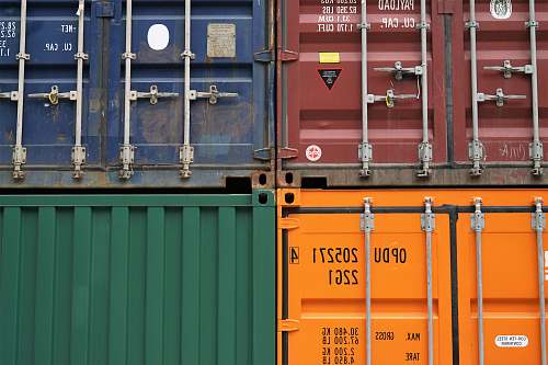 container several cargo containers orange